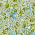 thumbnail image 2 of Waverly Inspirations 100% Cotton Duck 45" Width Pop Flower Print Azure Color Sewing Fabric by the Yard, 2 of 2