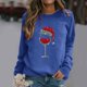 thumbnail image 3 of Gibobby Sudaderas para mujer navidad navideño Sudadera de mujer Cuello redondo Manga larga navideño Casual Sudadera navideña(Azul,G), 3 of 4