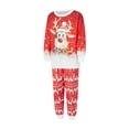 thumbnail image 3 of Christmas Family Pajamas Casual Long Sleeve Baggy T-shirt Top And Elastic Pants Matching Set Sleepwear Loungewear, 3 of 10