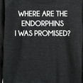 thumbnail image 3 of Instant Message - Where Are The Endorphins - Women's Lightweight French Terry Long Sleeve Shirt, 3 of 6