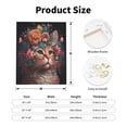 thumbnail image 2 of Rateoe Flower Crown Cat Pattern Decorative Picture – Unique Modern Wall Art, Ready-to-Hang Canvas Print for Home (Vertical), 2 of 6