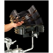 Pearl Hand Held/Mountable Tambourine with Gold Tone Jingles with Quick Draw Bracket