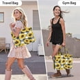 thumbnail image 6 of Large Capacity Tote Bag,Black White Gray Checker Sunflower Pattern Handbag Fashion Luxury Tote Bag,15.7"x13"x 5.1" Inches,Laptop Compatible, 6 of 6