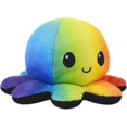 thumbnail image 1 of The Original Reversible Octopus Plushie - Pink + Aqua - Cute Sensory Fidget Stuffed Animals That Show Your Mood, 4 Inch, 1 of 5