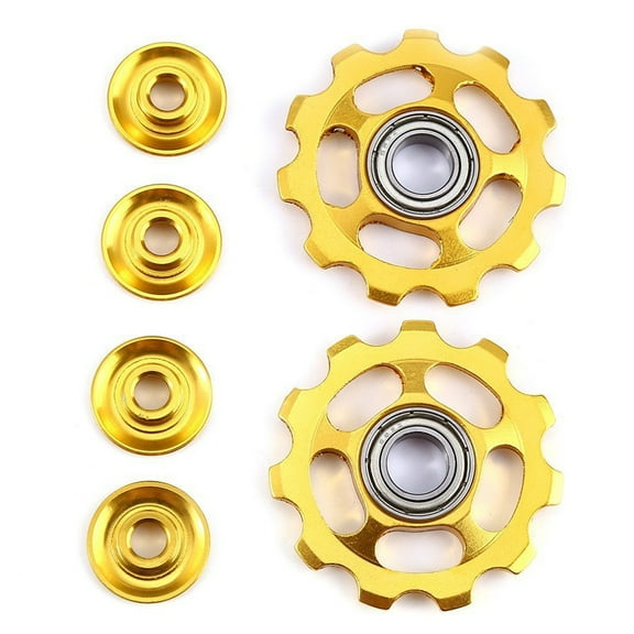 KALLORY Bike Rear Derailleur Pulley Roller Wheel 2Pcs 11T Aluminum Alloy for Bicycle Maintenance