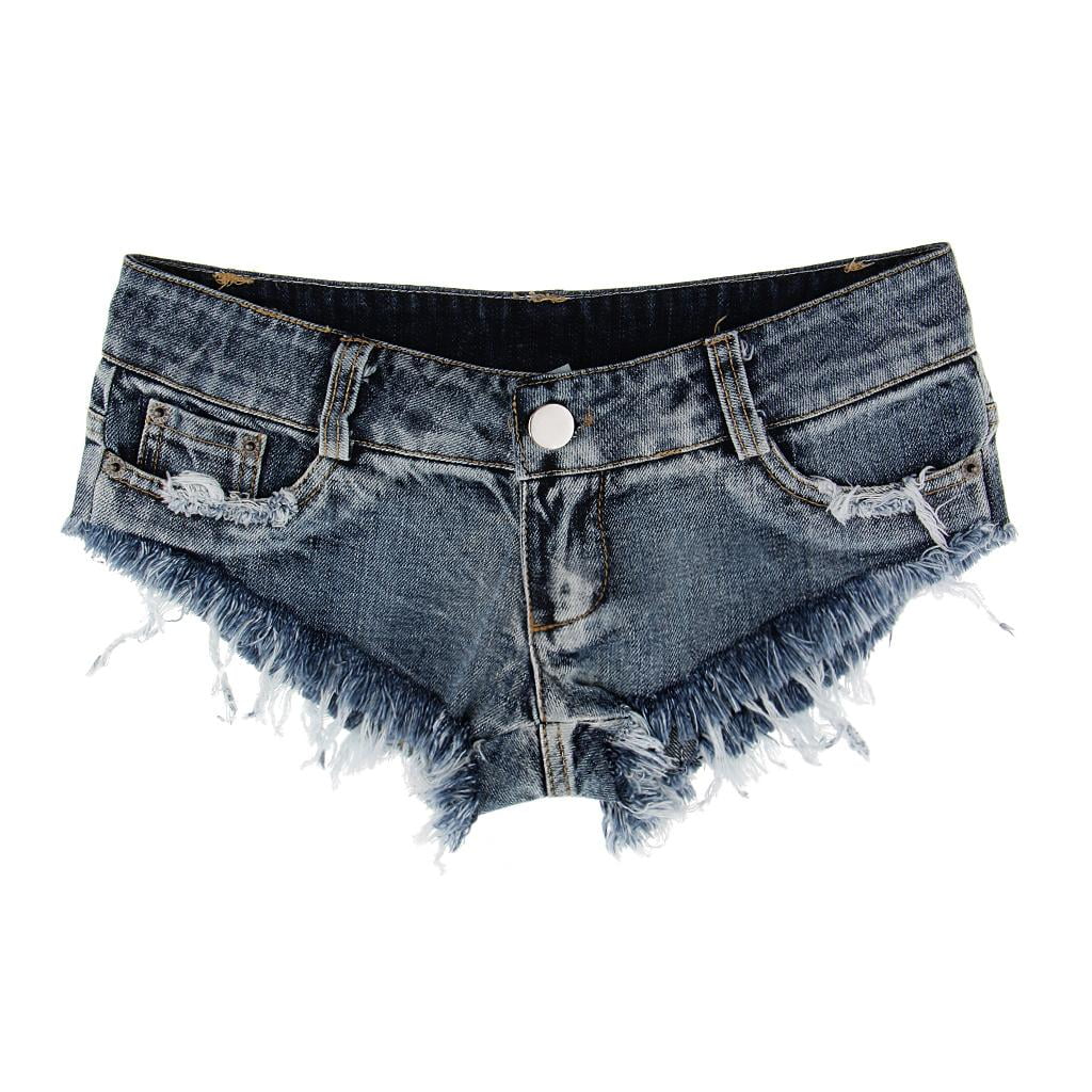 Pantalones Cortos De Cintura Baja Mini Hot Pants Jeans Micro