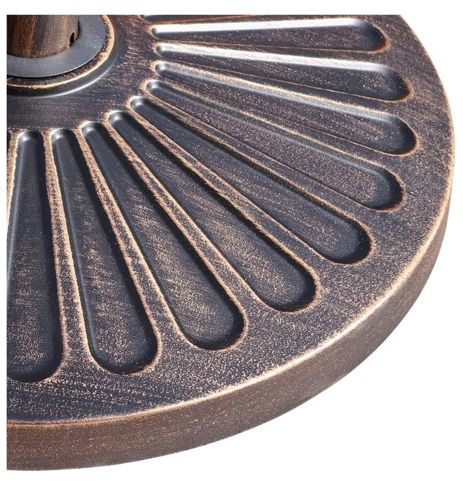 27LBS Resin Umbrella Base Heavy Duty Outdoor Stand, Umbrella Base Holder, Patio Base Stand for Garden Beach Patio, Bronze