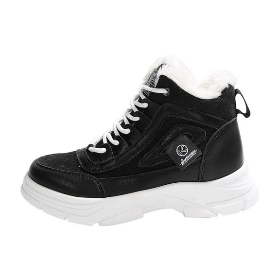 Women's Boots Cozy Mid Cut Casual Warmth Increasing Height Footwear for Cold Weather Outdoor Activities