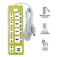 thumbnail image 2 of Multicontacto de 8 Conectores y 2 Usb Salida Enchufe Americano, Extension de 10 Conectores para Uso Doméstico, 2 of 7