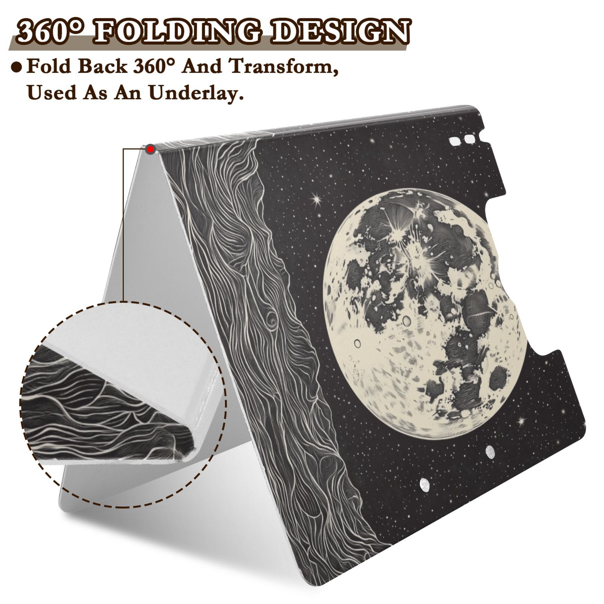 FORMRS A4 Clipboard Folder with Pen Holder Horizontal Foldable School Office Binder, Beige Moon