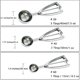 thumbnail image 2 of Set of 3 cookie scoops, ice cream scoop set (6.3cm/5cm/4cm), 2 of 5