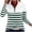 Army Green-Tops, variant on Inverlee Striped Quarter Zip Stand Collar Long Sleeve Tops for Women Figure Flattering Stretchy Nautical Pattern Blouses Office Commute Soft Breathable Daily Tees