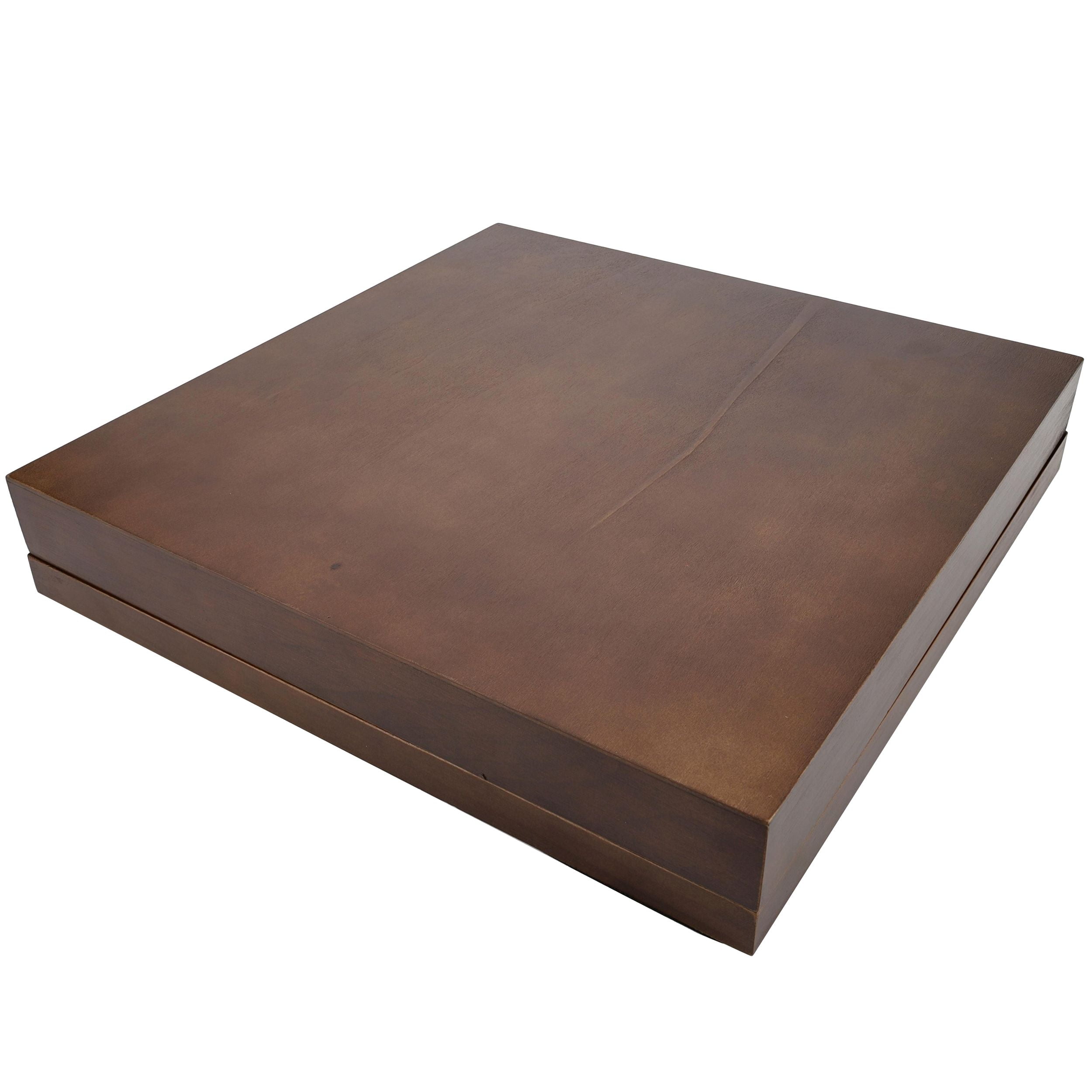WE Games 4 Player Shut The Box Dice Game Solid Hardwood Walnut Stained 14 in.