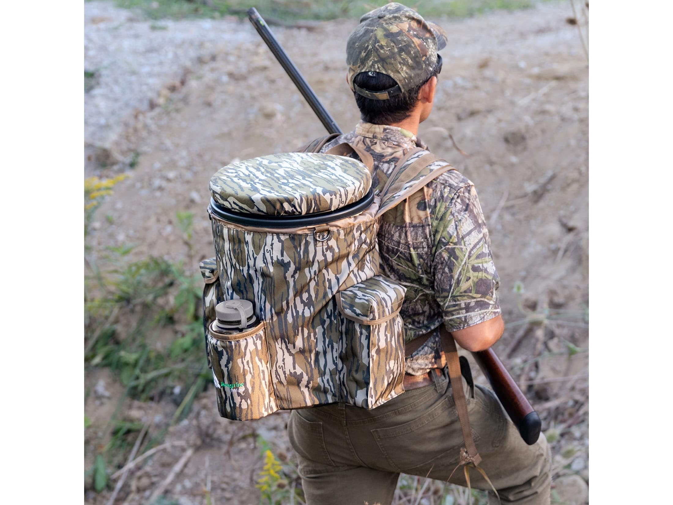 Peregrine Field Gear Venture Hunting Bucket Seat Pack Lite Mossy Oak Original Bottomland