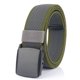 thumbnail image 1 of Cinturón para hombre de 47.2 ", correa de lona de nailon para exteriores, cinturón informal con hebilla de plástico transpirable para deportes de trabajo, gris-verde brillar Electrónica, 1 of 5