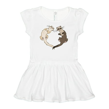 

Inktastic Cute Ferret Heart Girls Baby Dress