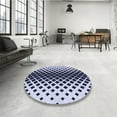 thumbnail image 3 of Ahgly Company Indoor Round Patterned Heavenly Blue Area Rugs, 3' Round, 3 of 6