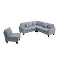 thumbnail image 3 of PonLiving 95.5" Sectional Couch Corner Sectional Lounge Sofa Unique Own Combination Sectional Sofa, Pallid Grey, 3 of 6