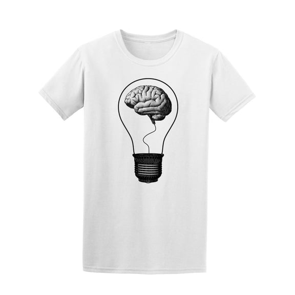 Cool Brain Inside Light Bulb Tee Men's -Image by Shutterstock