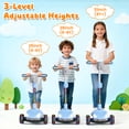 thumbnail image 3 of SIMATE Electric Scooter for Kids Ages 4-10,Thumb Accelerator, LED Lights LCD Screen, 3 Adjustable Height & 3 -Wheels Electric Scooter for Girls/Boys,5mph, 3 of 8