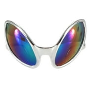 Close Encounter Alien Costume Mirrored Glasses Silver Adult One Size