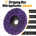 thumbnail image 2 of czcpp-Strip Wheel Paint Removal Disc - 4Inch Poly Strip & Clean Wheels Paint Rust Removal Tool for 100mm Angle Grinder - Metal Wood Concrete Grinding 5Pack (Purple), 2 of 4
