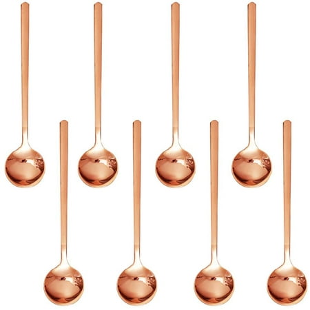 

Pack of 8 Gold & Silver Plated Stainless Steel Espresso Spoons findTop Mini Teaspoons Set for Coffee Sugar Dessert Cake Ice Cream Soup Antipasto Cappuccino 5.3 Inch