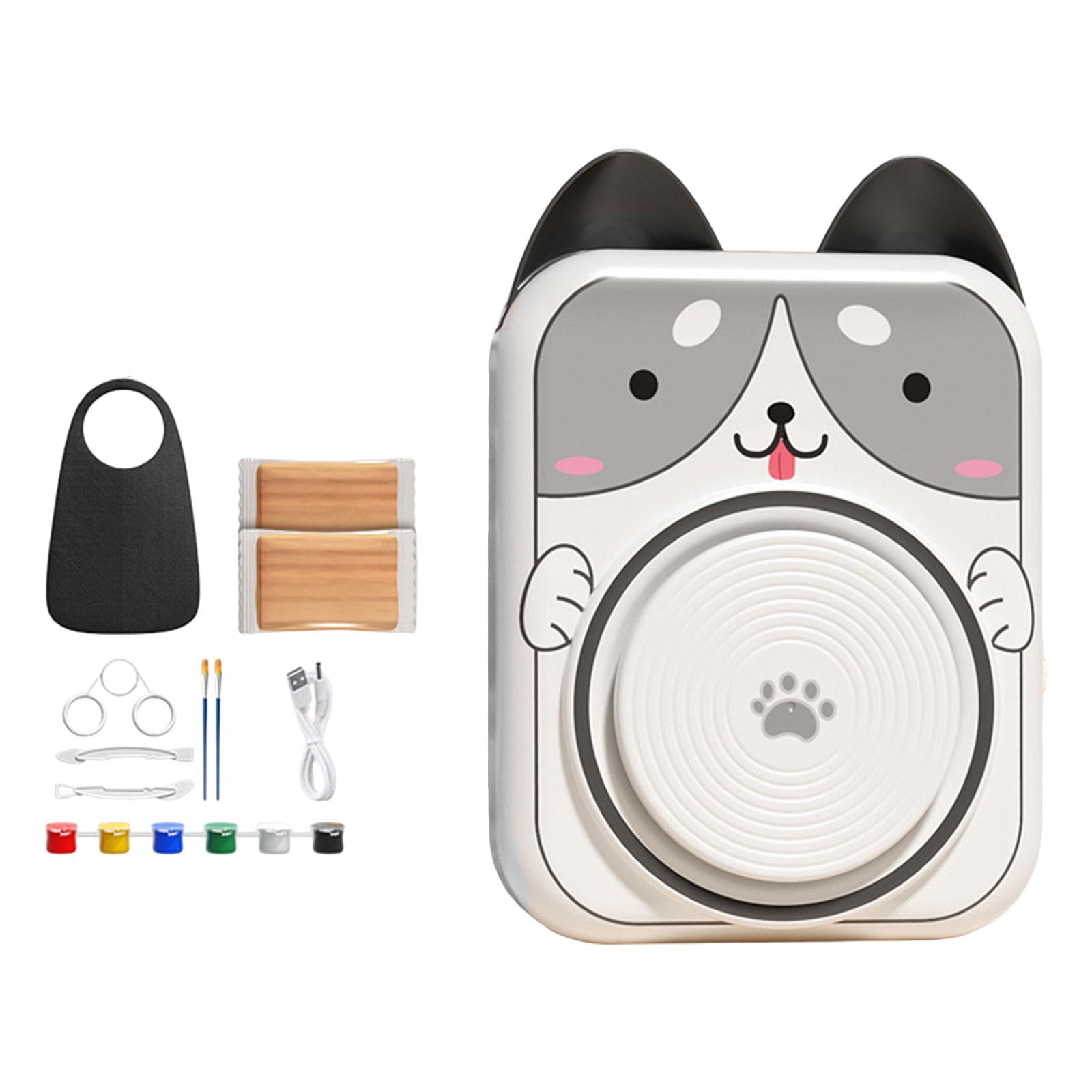 FVDPWYE Kids Pottery Wheel DIY Clay Crafts Toys Hands on Practice Air Drying Lightweight Dog Shaped