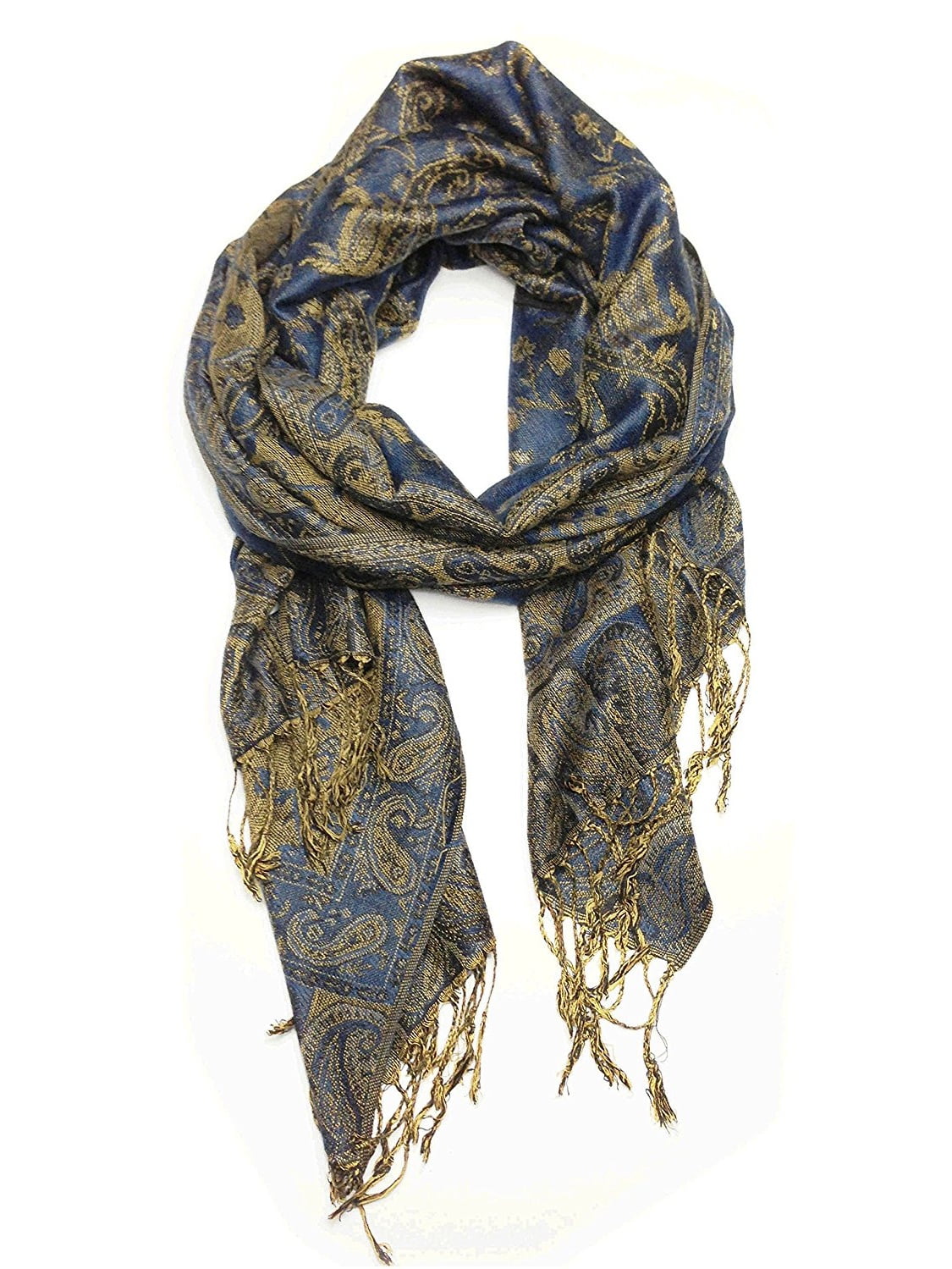 Paskmlna® Reversible Paisley Pashmina Shawl Wrap Elegant Colors 13