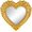 Heart Golden, variant on Magnetic Locker Mirror, Mini Fridge Mirror, Vintage Gold Resin Decor | Compact Magnetic Mirror; 3x3 in Mirror, 4.5x4.5 Overall; Decorative Accent for Locker, Kitchen or Fridge