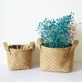 thumbnail image 4 of JANDEL Household Handmade Woven Flower Pot Jute Cloth Storage Basket Portable, A, L(6.69*6.3*5.51), 4 of 5
