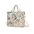thumbnail image 7 of FORMRS Womens Corduroy Tote Bag Crossbody Shoulder Handbag with Pocket, Beige Whimsical Leaves, 7 of 7