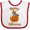 White and Red, variant on Inktastic Happy Halloween Kittens in Pumpkin Boys or Girls Baby Bib