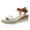 White, variant on Ruyang Womens Fashion Summer Sequins Decorative Open Toe Buckle Wedge Heel Thick Sole Sandals Small Wedge Sandals for Women