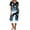 Blue, variant on Wancir Women's Sleepwear Capri Pajama Sets Short Sleeve Two-Piece Pjs V Neck Tops & Capri Pants with Pockets S-2XL