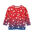 thumbnail image 5 of YOUYEDIAN Teen Girls 3/4 Sleeve Shirts 6-7 Floral Print Top Crew Neck T Shirt Casual Tees Watermelon Red 6-7 Years, 5 of 5