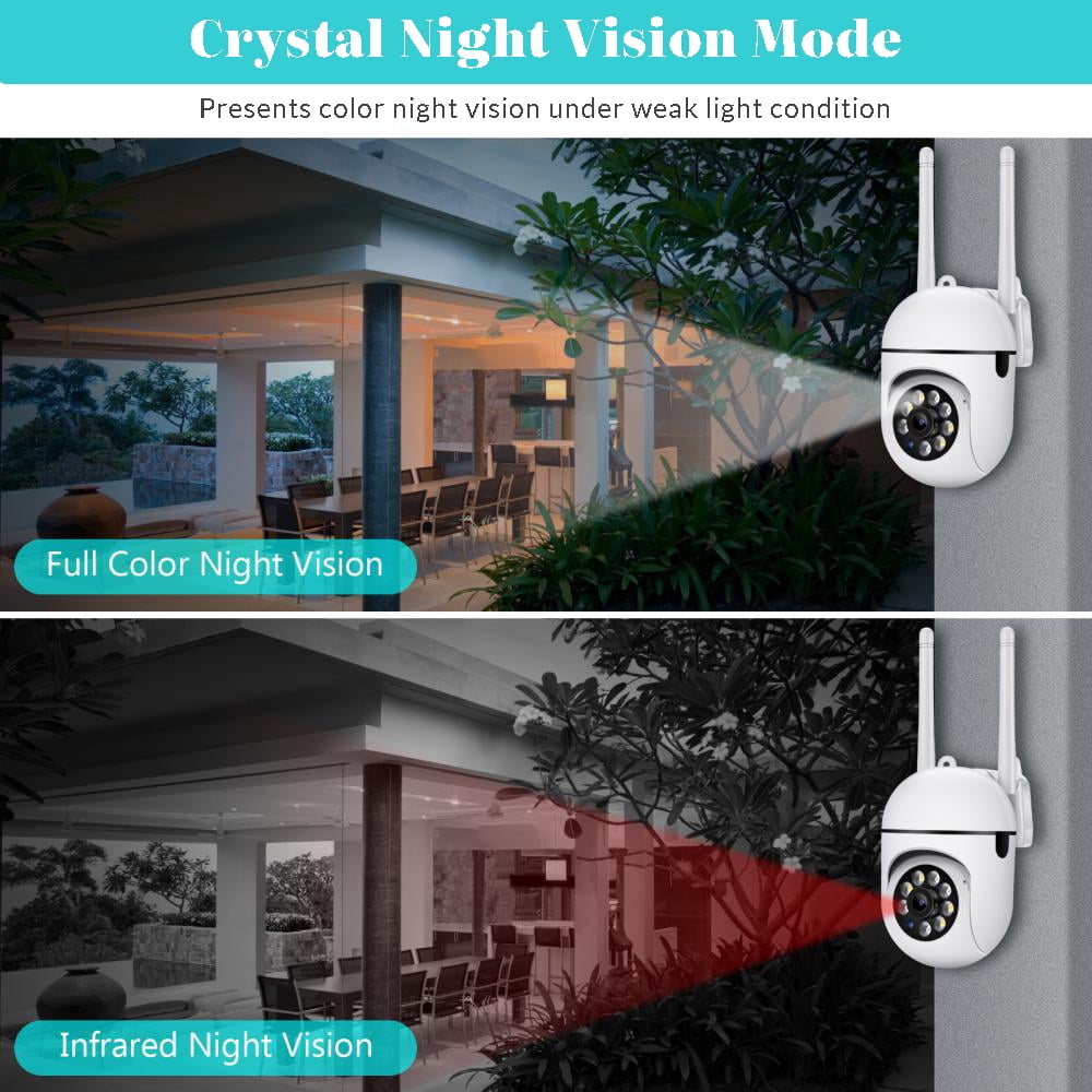 Feoflen Security Camera, 5G HD Wireless Wifi Camera System Home Security Outdoor 1080P Night Vision Cam with SD Slot