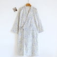 thumbnail image 4 of Japanese Women's Robe Cotton Kimono Robe Yukata Bathrobe Pajamas Long Loose Comfortable Dressing Gown Sleepwear Bath Wrap Spa, 4 of 7