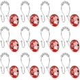 thumbnail image 4 of Stainless Steel Rust Resistant Double Hooks Glide Shower Ring Hangs For Both Shower Curtain And Liner 12-Pack, 4 of 8