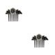 thumbnail image 4 of Jumpingount Pin de peineta de flores para mujer, estilo elegante, Clips deslizantes de diamantes de imitación, accesorios de estilo de novia, Type2 NO2, 4 of 6