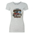 thumbnail image 2 of Wild Bobby, Ford Retro T-Bucket Roadster 1923 Vintage Garage Motors, Cars and Trucks, Women Slim Fit Junior Tee, Heather Grey, Small, 2 of 4