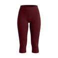 thumbnail image 5 of High Waist Yoga Capris for Women Slim Fits Stretch Athletic Training Leggings Comfy Breathable Fitness Cropped Pants with Pockets, 5 of 7