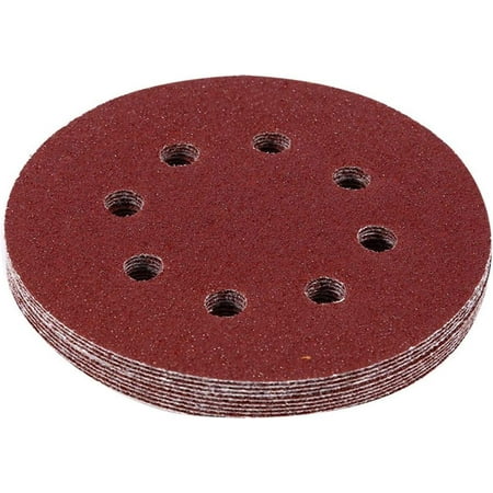 

125mm Round Shape Sanding Discs 8 Hole 10Pcs Red Grinding Wheel for Grinding Polishing(800#)