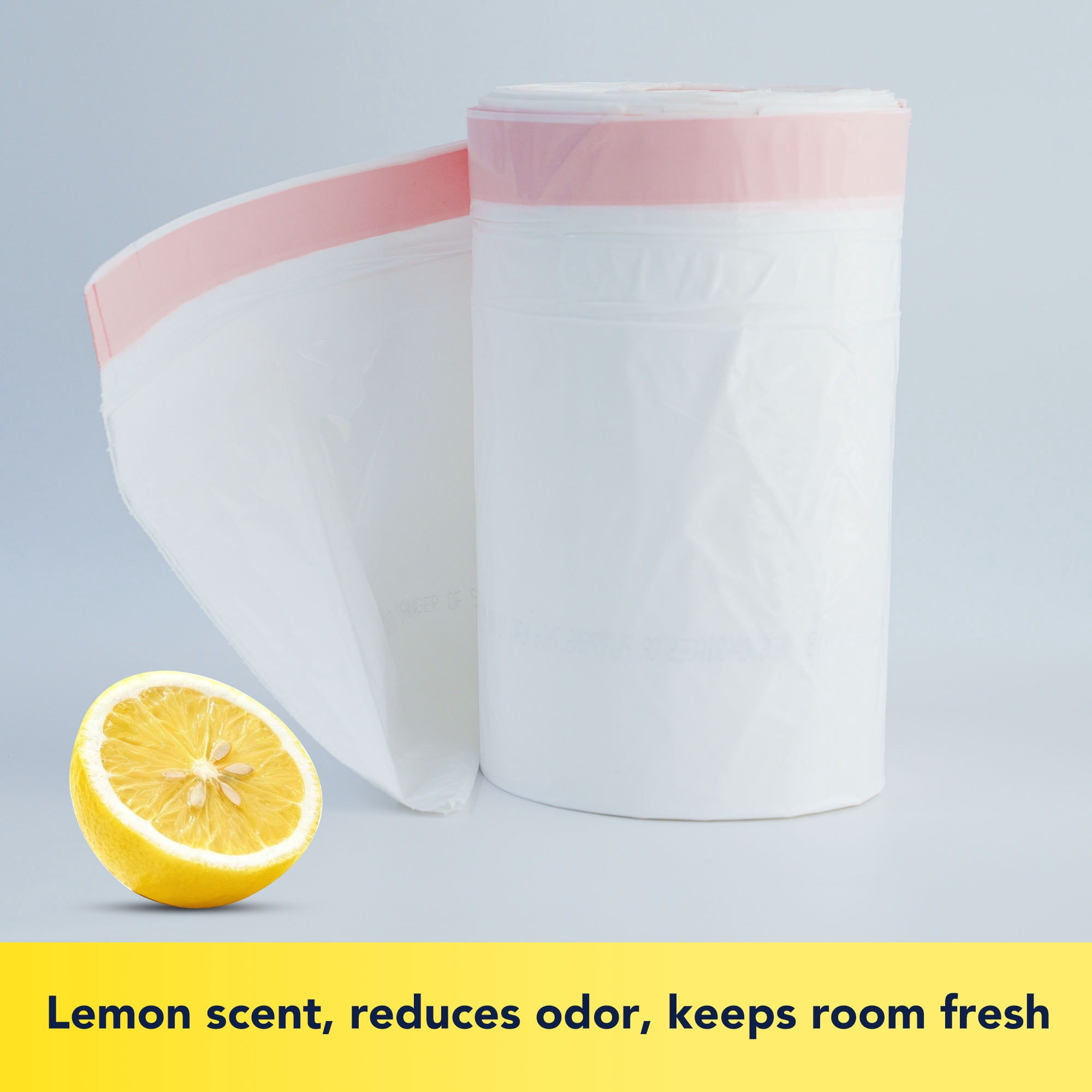 HygiCare 13 Gallon Tall Kitchen Drawstring Trash Bags, 200 Count, Lemon Scent, Super Strong, Leakproof