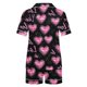 thumbnail image 5 of RKSTN Women's Valentines Pajama Sets Plus Size Notch Collar Button Down Valentine's Day Print Short Sleeve T Shirts Top and Shorts 2 Piece Set Womens Casual Lapel Shirt and Pjs Shorts Matching Set, 5 of 6