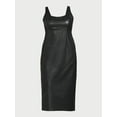 thumbnail image 3 of Sofia Jeans Women's and Women's Plus Size Faux Leather Dress, Below Knee Length, Sizes XS-5X, 3 of 5