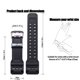 thumbnail image 4 of Correa de resina adecuada para Casio Mudmaster GG1000 GWG100 GSG100 Correa de reloj para hombre Correa deportiva de acero inoxidable resistente al agua, 4 of 5