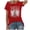 Red, variant on Womens Tee Classic Western Nashville Retro Pattern Short Sleeve Crew Neck Tshirts Cowboy Outdoor Leisure T-Shirts