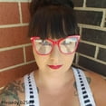 thumbnail image 3 of FEISEDY Oversized Cat Eye Glasses Frame Blue Light Blocking Eyewear for Women B2589, 3 of 7
