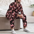 thumbnail image 6 of Bingfone Men's Pajama Set 2 Piece Loungewear PJs, Long Sleeve with Pajama Pants-New Year Flamingo, 6 of 7